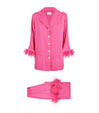 Feather-Trimmed Party Pyjama Set GOODS Harrods   