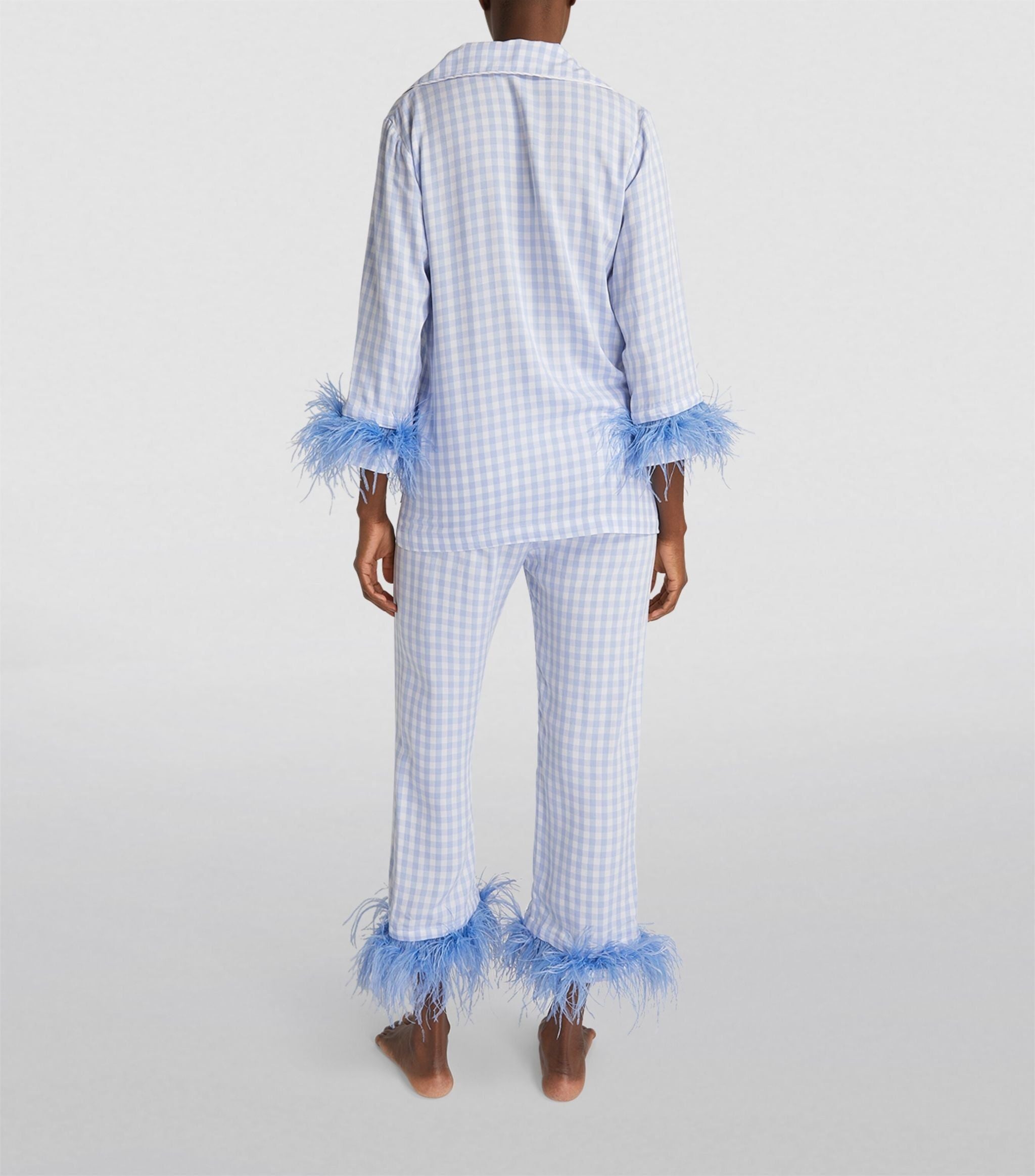 Feather-Trimmed Party Pyjama Set GOODS Harrods   