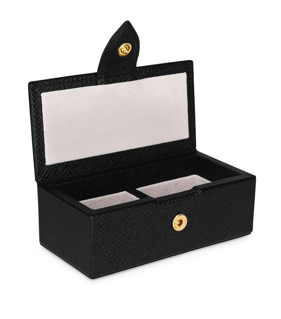 Leather Panama Cufflink Box