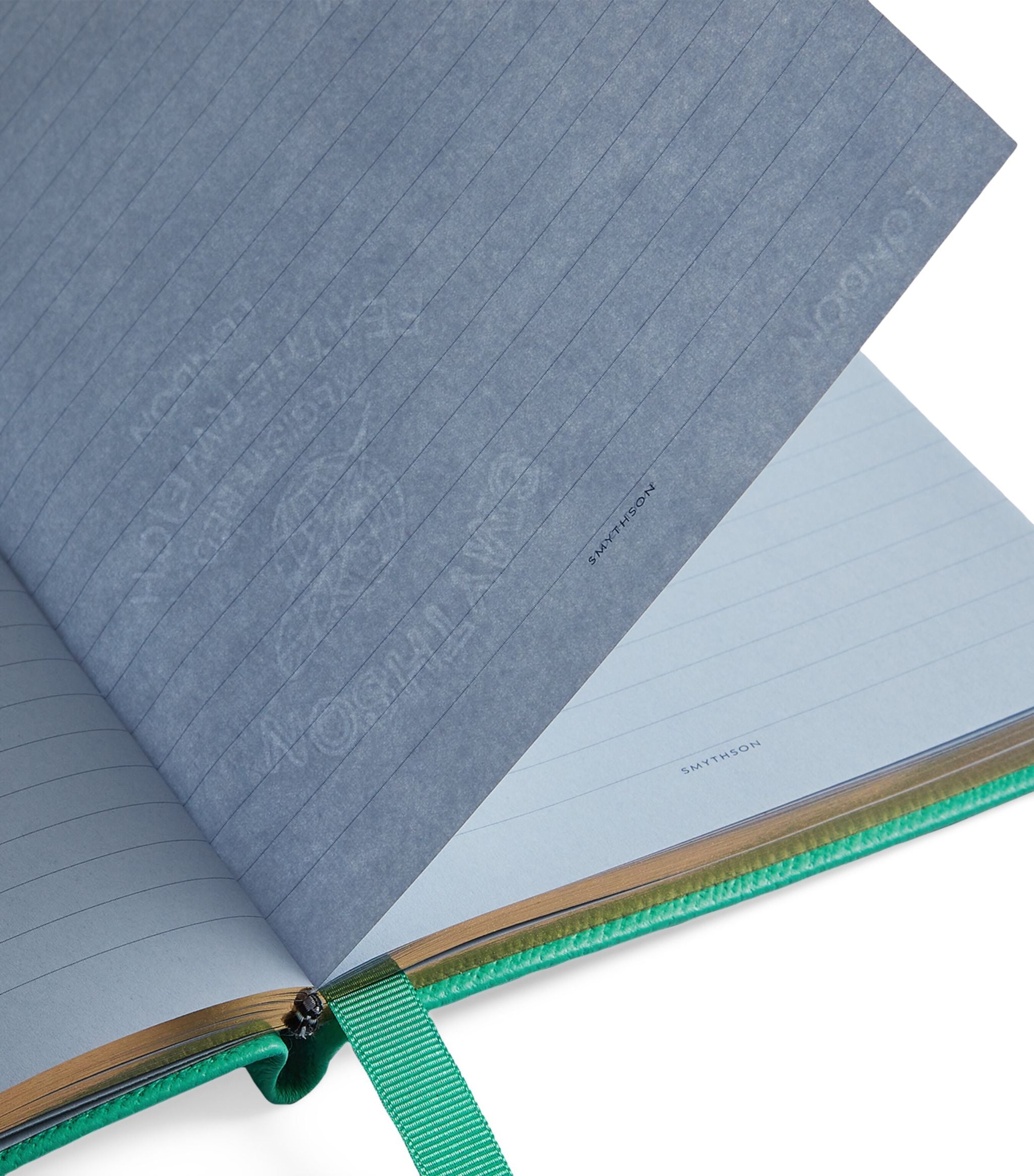 Blue Panama Leather Notebook by Smythson