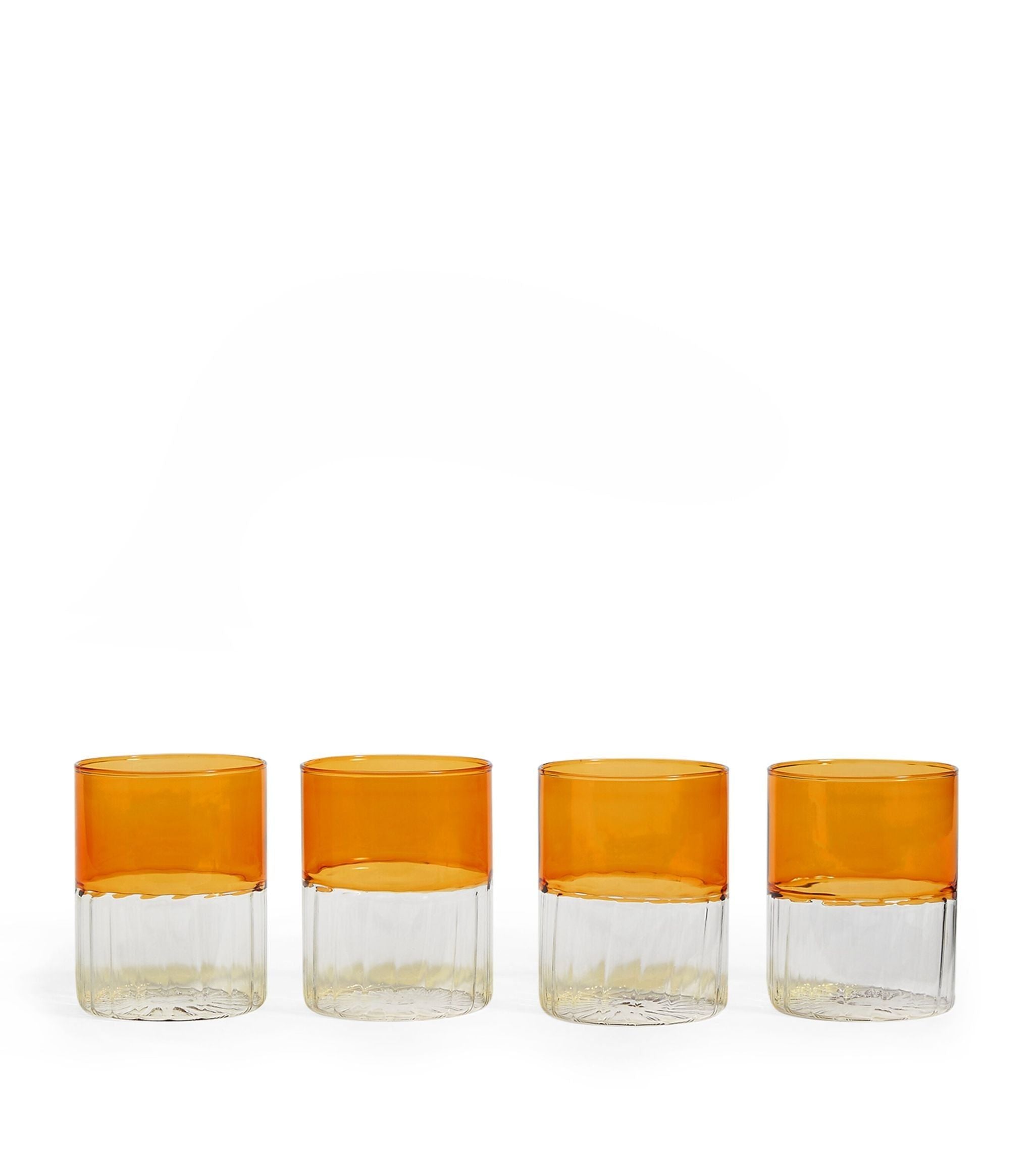 Set of 4 Collier Ribbed Tumblers (400ml) GOODS Harrods   