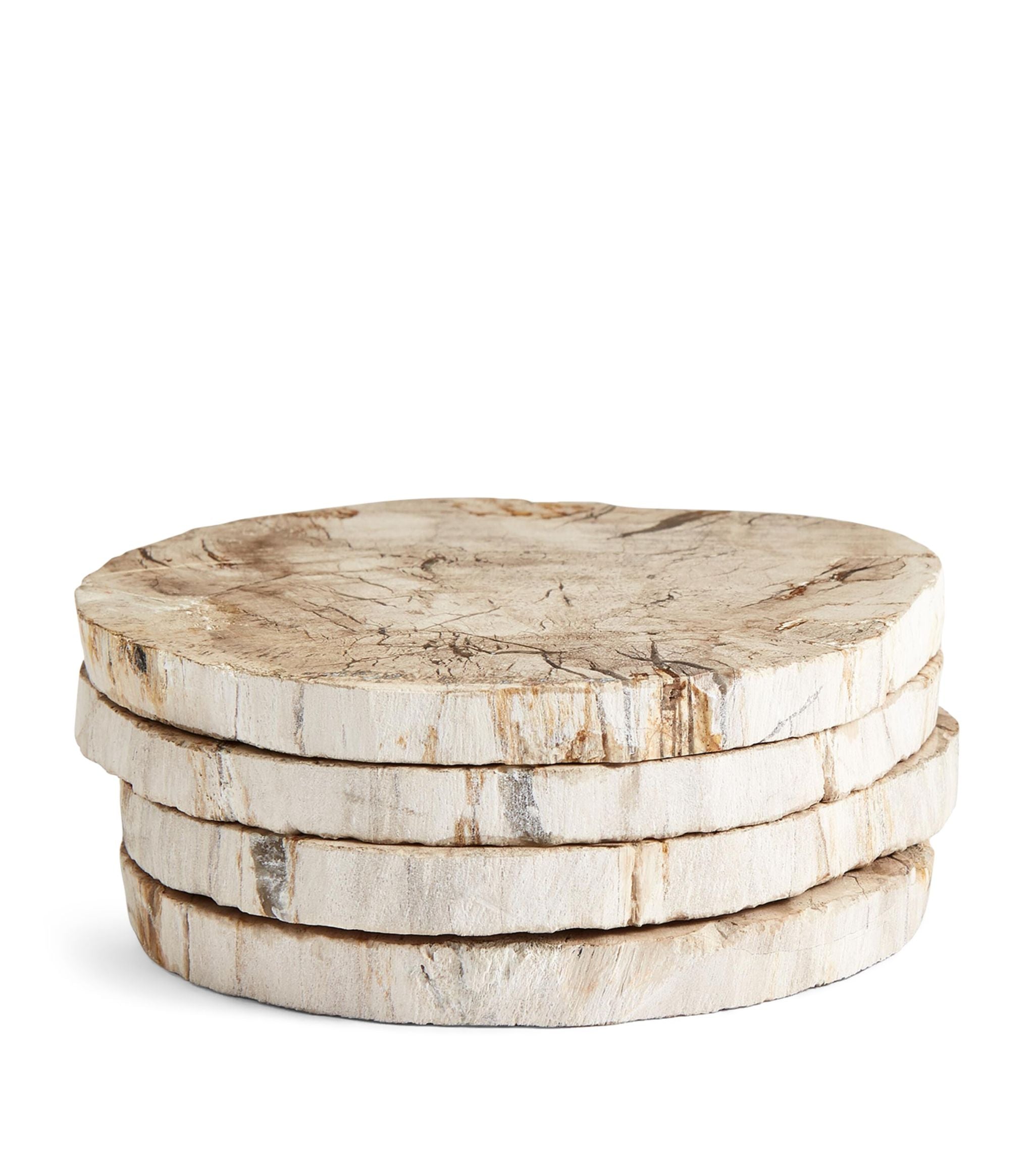 White Wood Balfern Coasters (Set of 4) GOODS Harrods   