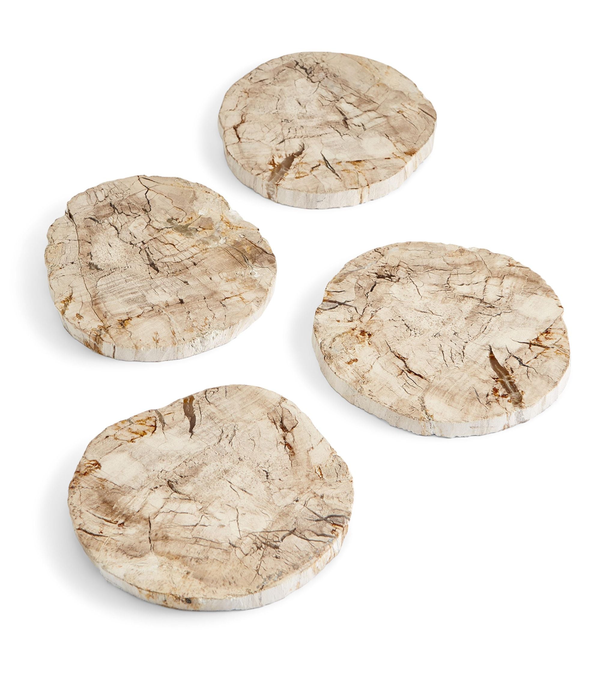 White Wood Balfern Coasters (Set of 4) GOODS Harrods   