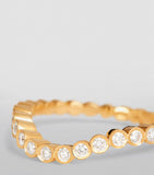 Yellow Gold and Diamond Chère Grace Wedding Band GOODS Harrods   