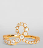 Yellow Gold and Diamond Grand Ensemble Ruban Ring GOODS Harrods   