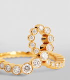 Yellow Gold and Diamond Grand Ensemble Ruban Ring GOODS Harrods   