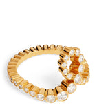 Yellow Gold and Diamond Grand Ensemble Ruban Ring GOODS Harrods   