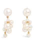 Yellow Gold and Pearl Botticelli Earrings GOODS Harrods   