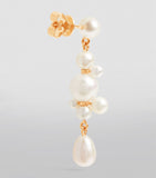 Yellow Gold and Pearl Petite Splash Earrings GOODS Harrods   