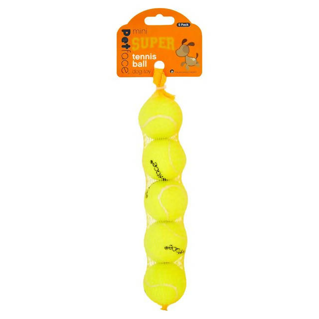 Petface Mini Tennis Balls For Dogs x5 Dog toys Sainsburys   