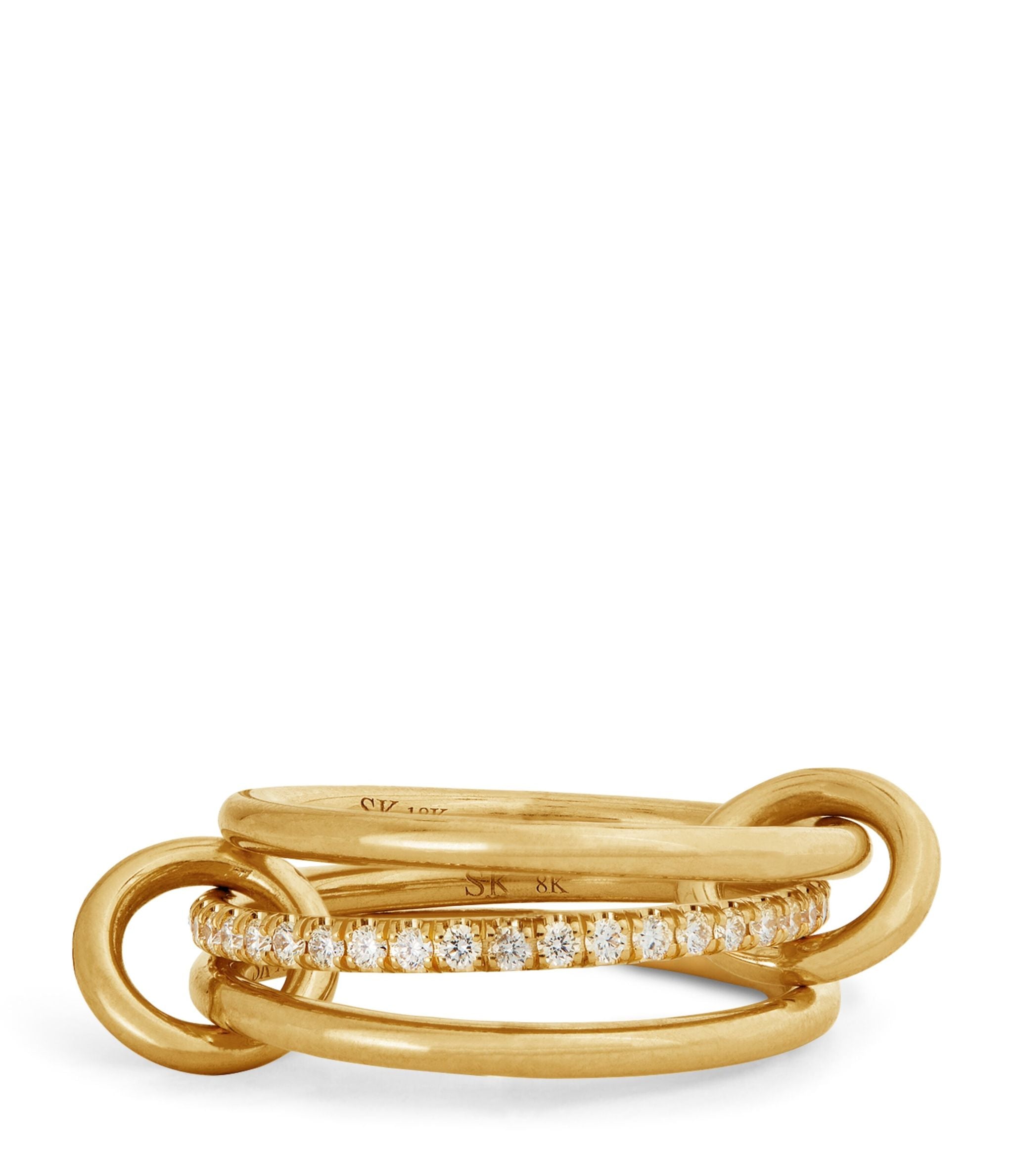 Yellow Gold and Diamond Sonny Ring GOODS Harrods   