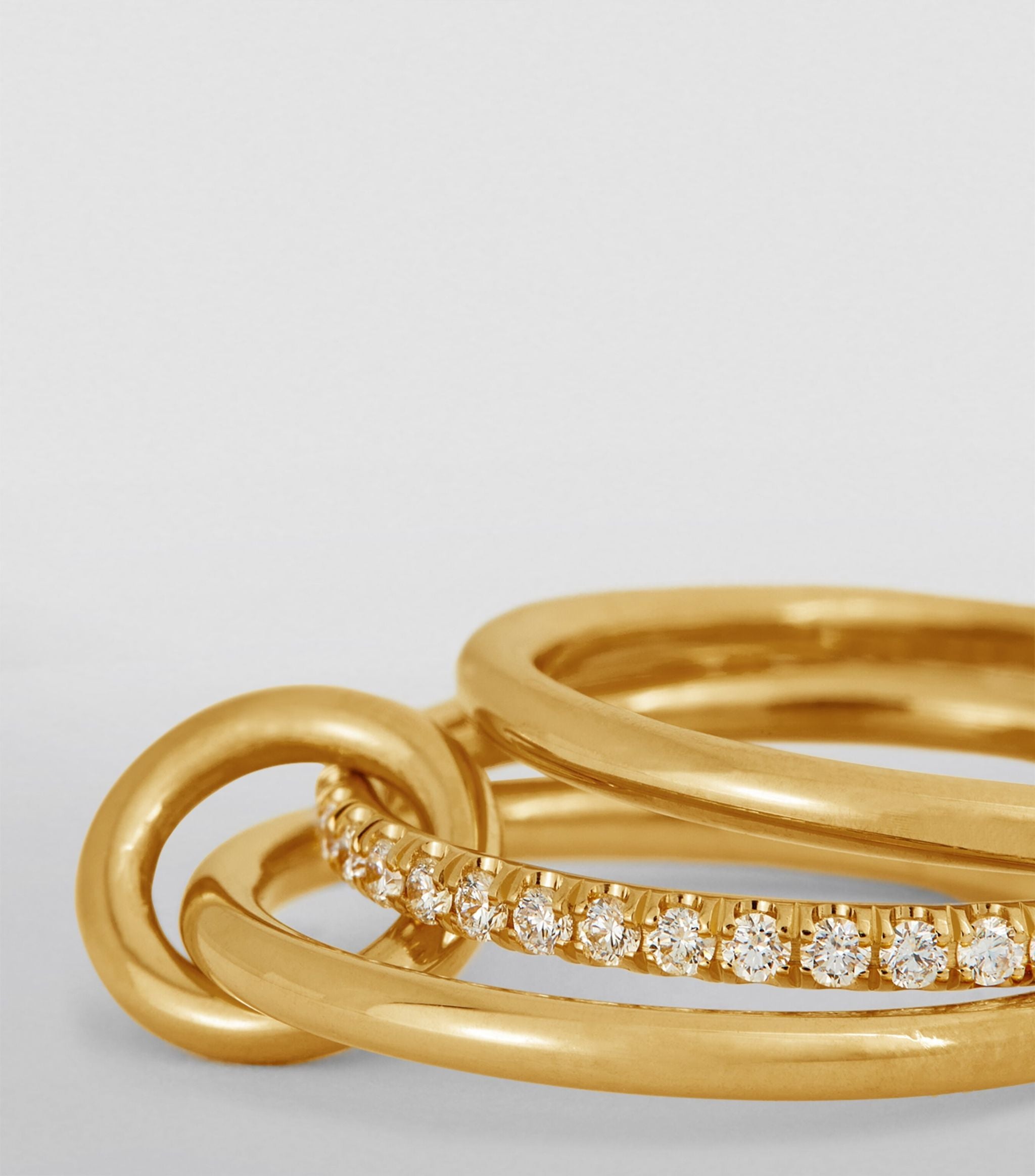 Yellow Gold and Diamond Sonny Ring GOODS Harrods   