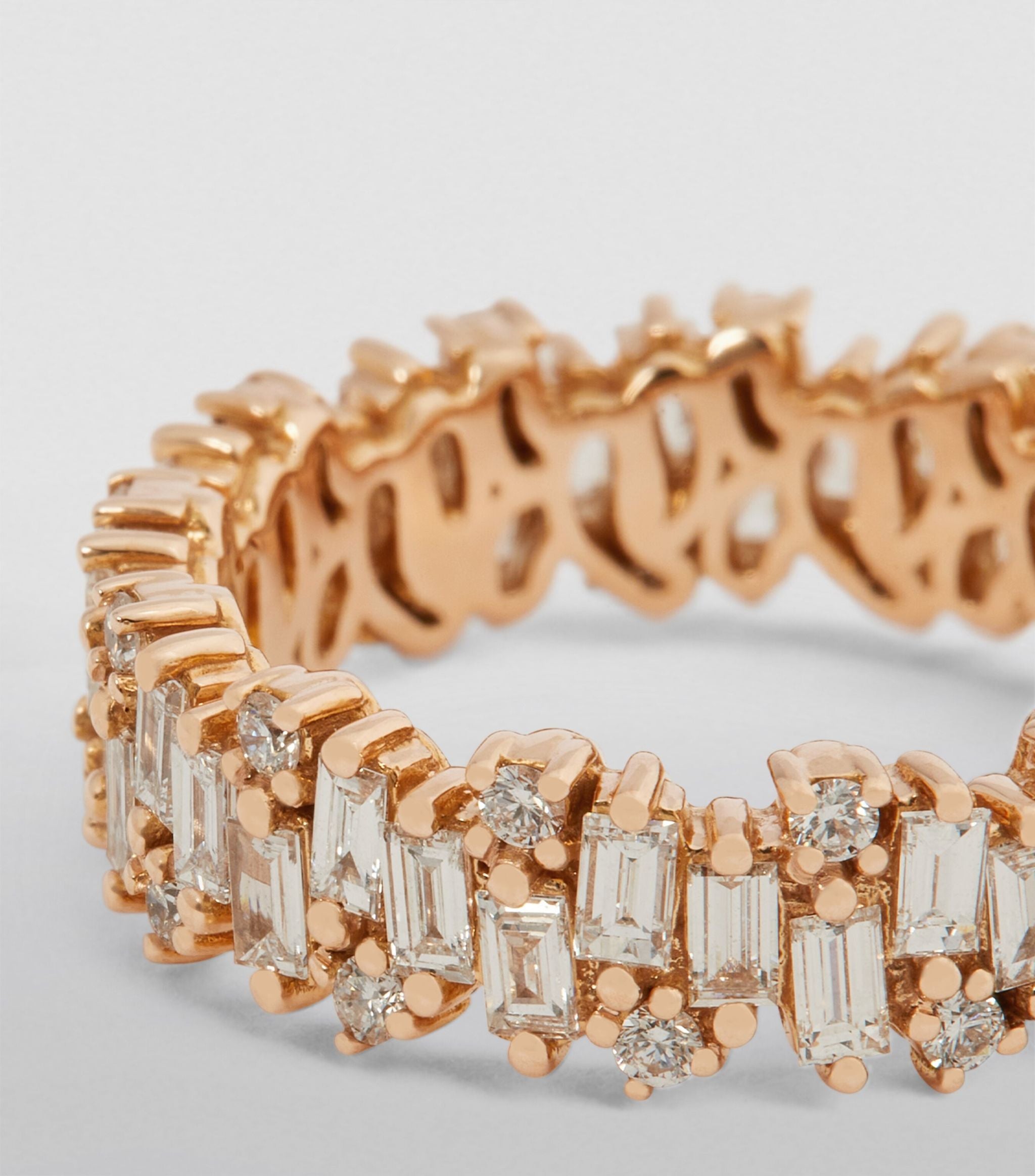 Rose Gold and Diamond Shimmer Alaia Fireworks Eternity Ring Miscellaneous Harrods   