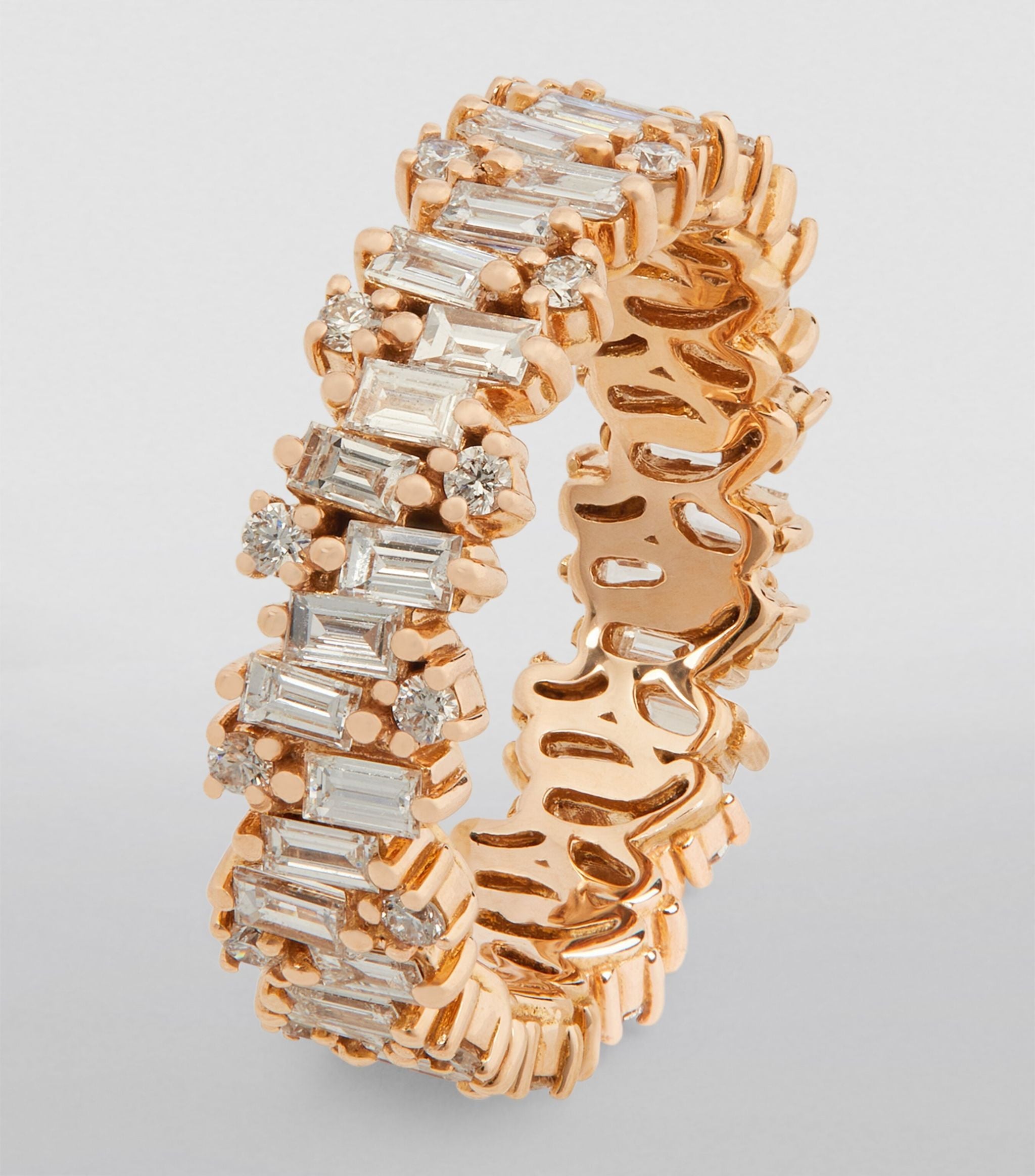 Rose Gold and Diamond Shimmer Alaia Fireworks Eternity Ring Miscellaneous Harrods   