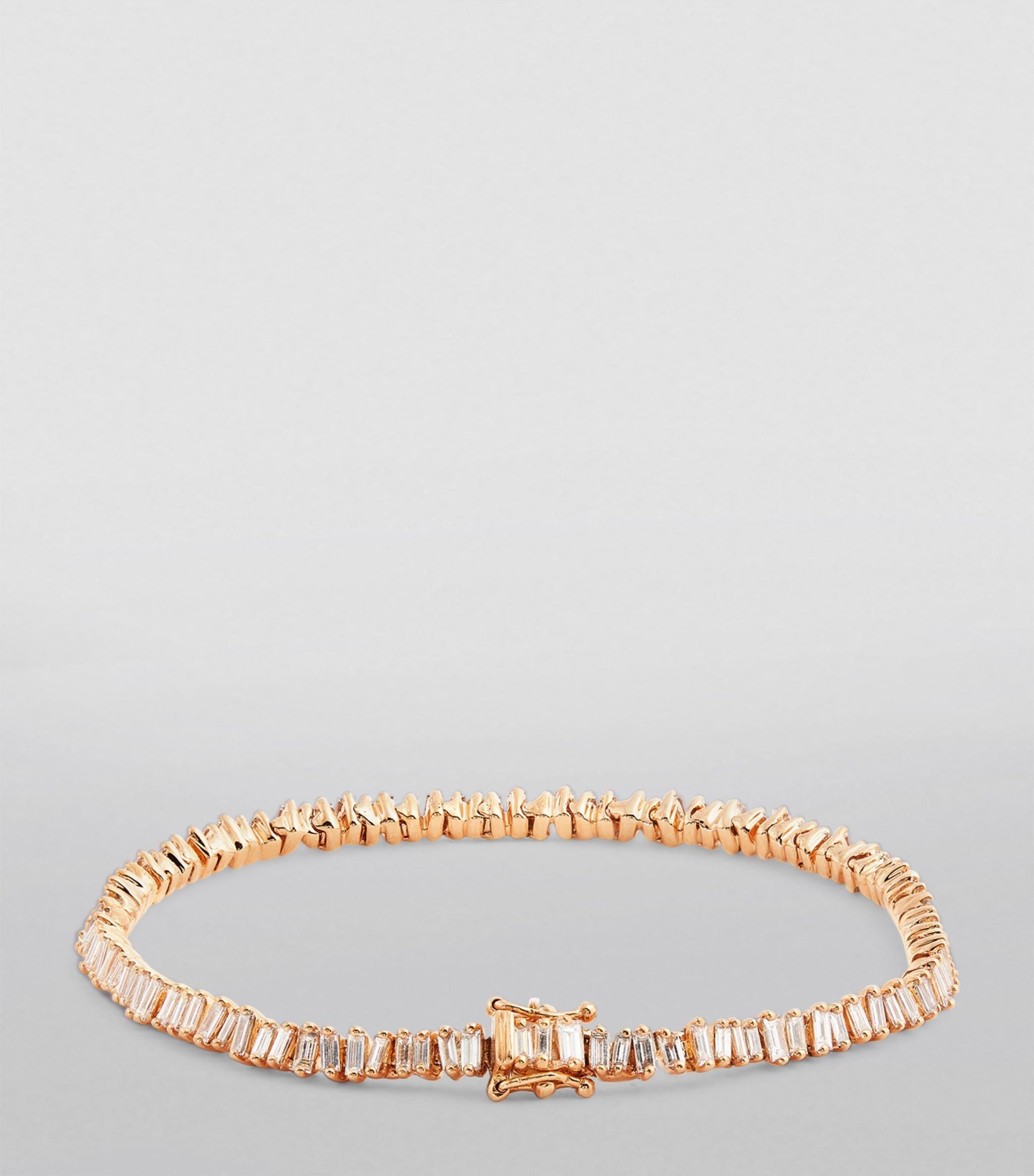 Rose Gold and White Diamond Fireworks Bracelet GOODS Harrods   