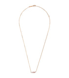 Rose Gold, Diamond and Pink Sapphire Bar Necklace GOODS Harrods   