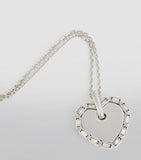 White Gold and Diamond Heart Pendant Necklace GOODS Harrods   