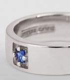 White Gold and Sapphire Inlay Ring GOODS Harrods   