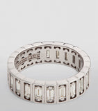 White Gold and White Diamond Inlay Ring GOODS Harrods   