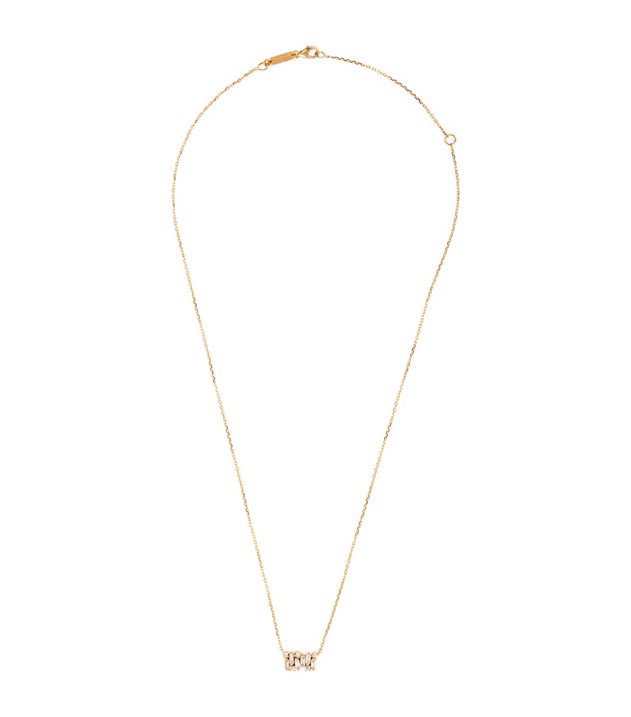 Yellow Gold and Diamond Fireworks Bar Necklace GOODS Harrods   