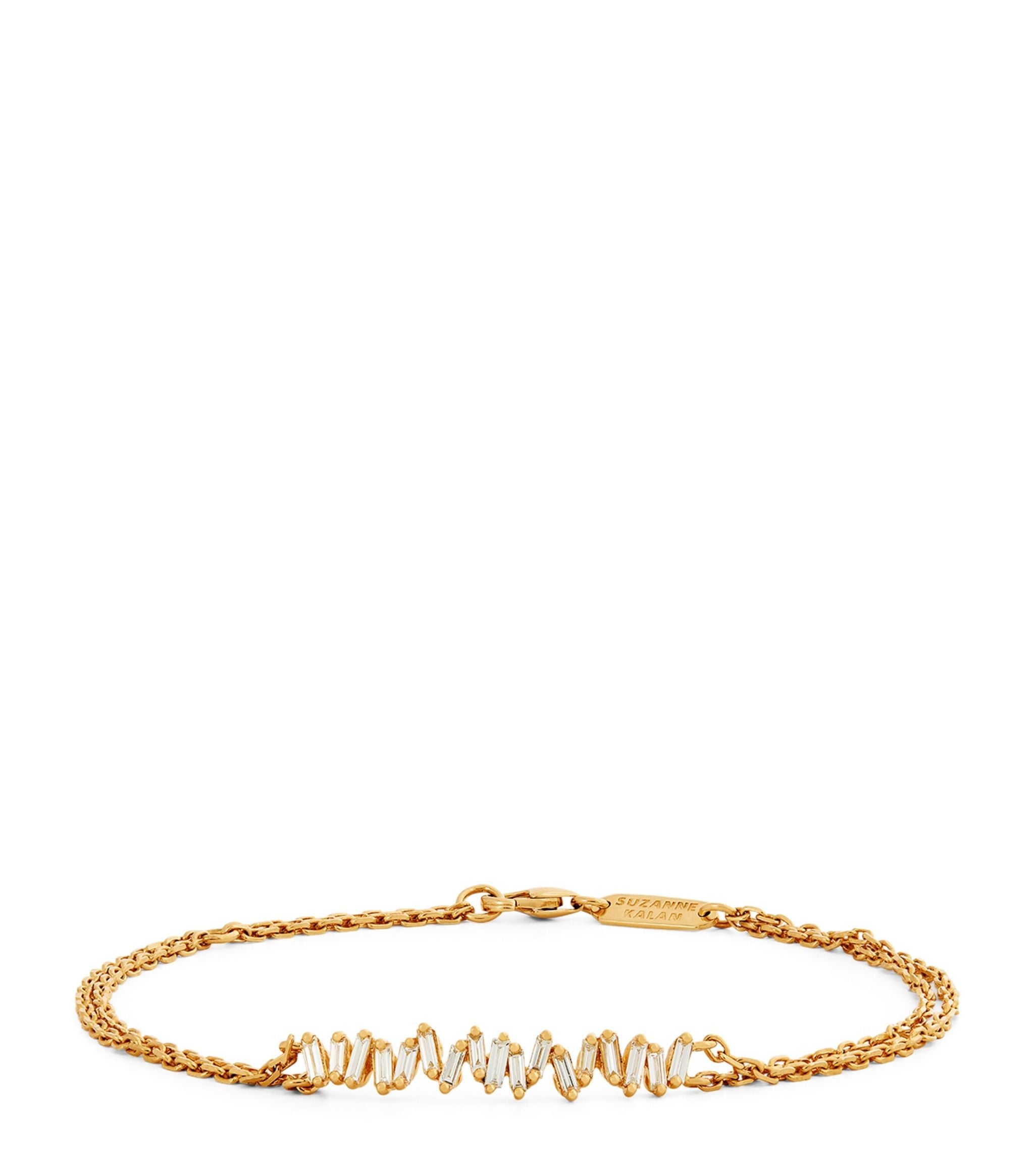 Yellow Gold and Diamond Fireworks Chain Bracelet GOODS Harrods   