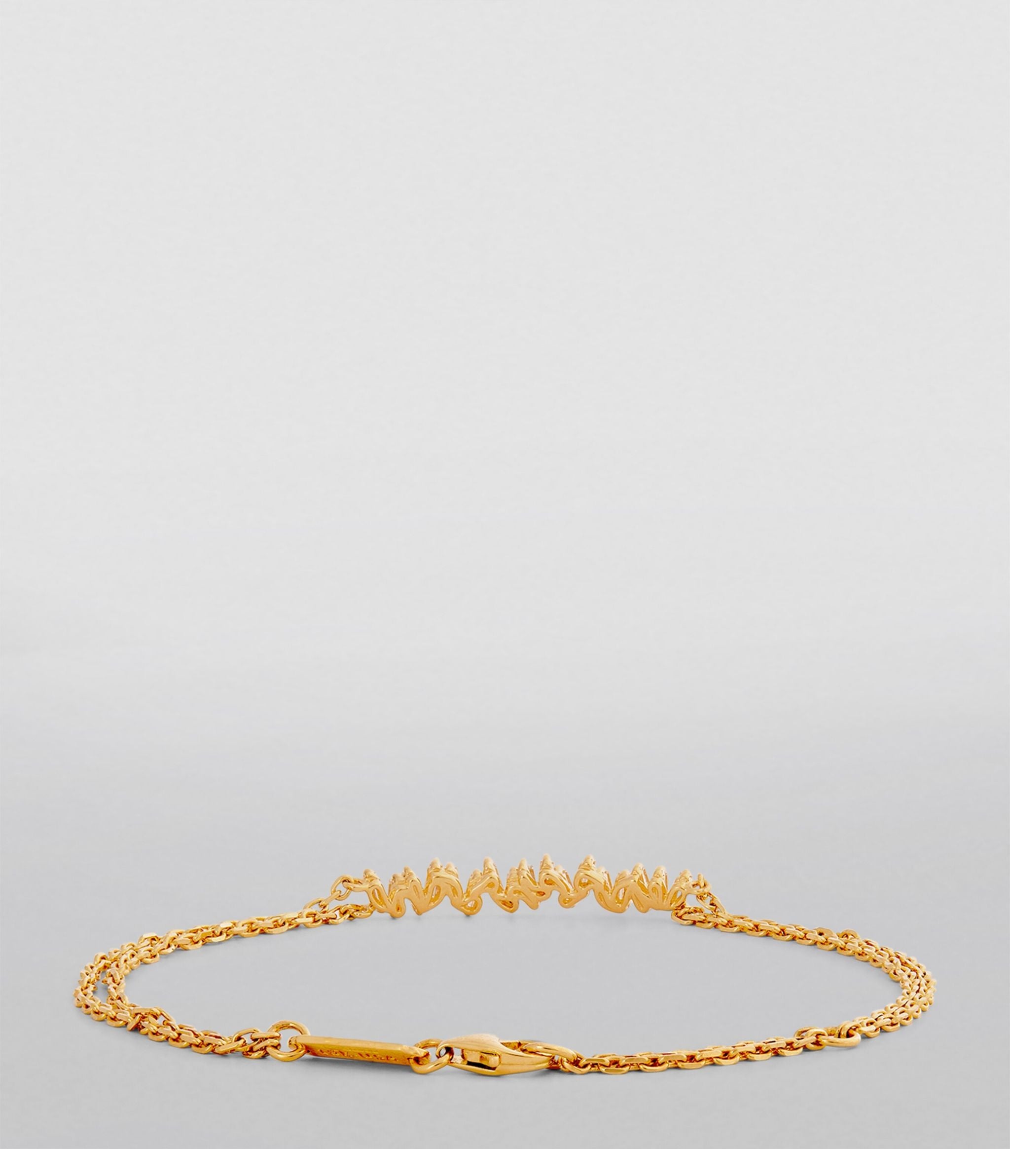 Yellow Gold and Diamond Fireworks Chain Bracelet GOODS Harrods   