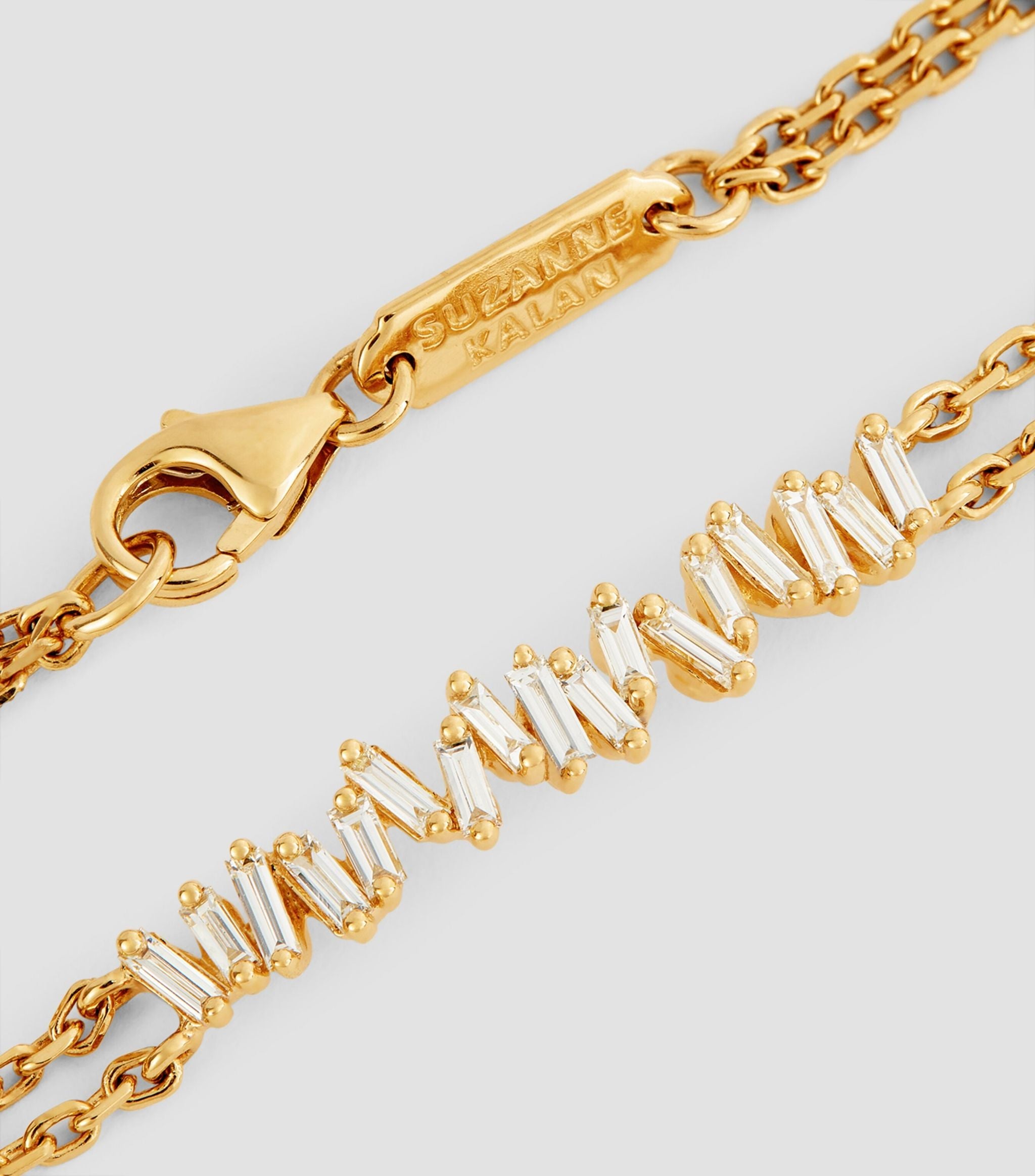 Yellow Gold and Diamond Fireworks Chain Bracelet GOODS Harrods   