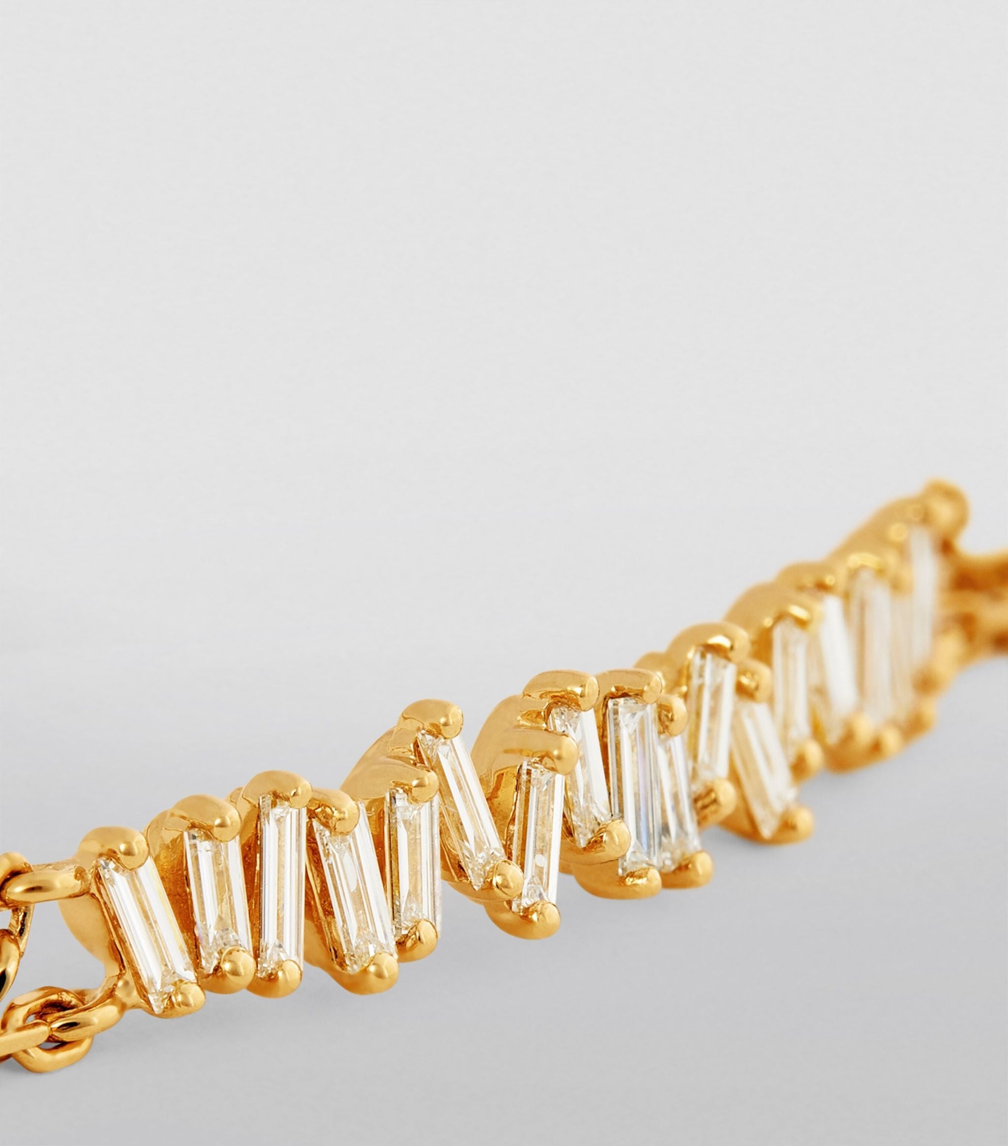 Yellow Gold and Diamond Fireworks Chain Bracelet GOODS Harrods   