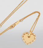 Yellow Gold and Diamond Heart Pendant Necklace GOODS Harrods   