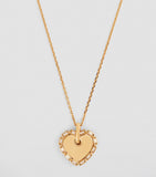 Yellow Gold and Diamond Heart Pendant Necklace GOODS Harrods   