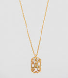 Yellow Gold and Diamond Inlay Necklace GOODS Harrods   