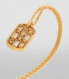 Yellow Gold and Diamond Inlay Necklace GOODS Harrods   