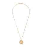 Yellow Gold and Diamond Round Pendant Necklace GOODS Harrods   