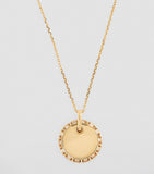 Yellow Gold and Diamond Round Pendant Necklace GOODS Harrods   