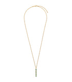 Yellow Gold and Emerald Inlay Bar Necklace GOODS Harrods   