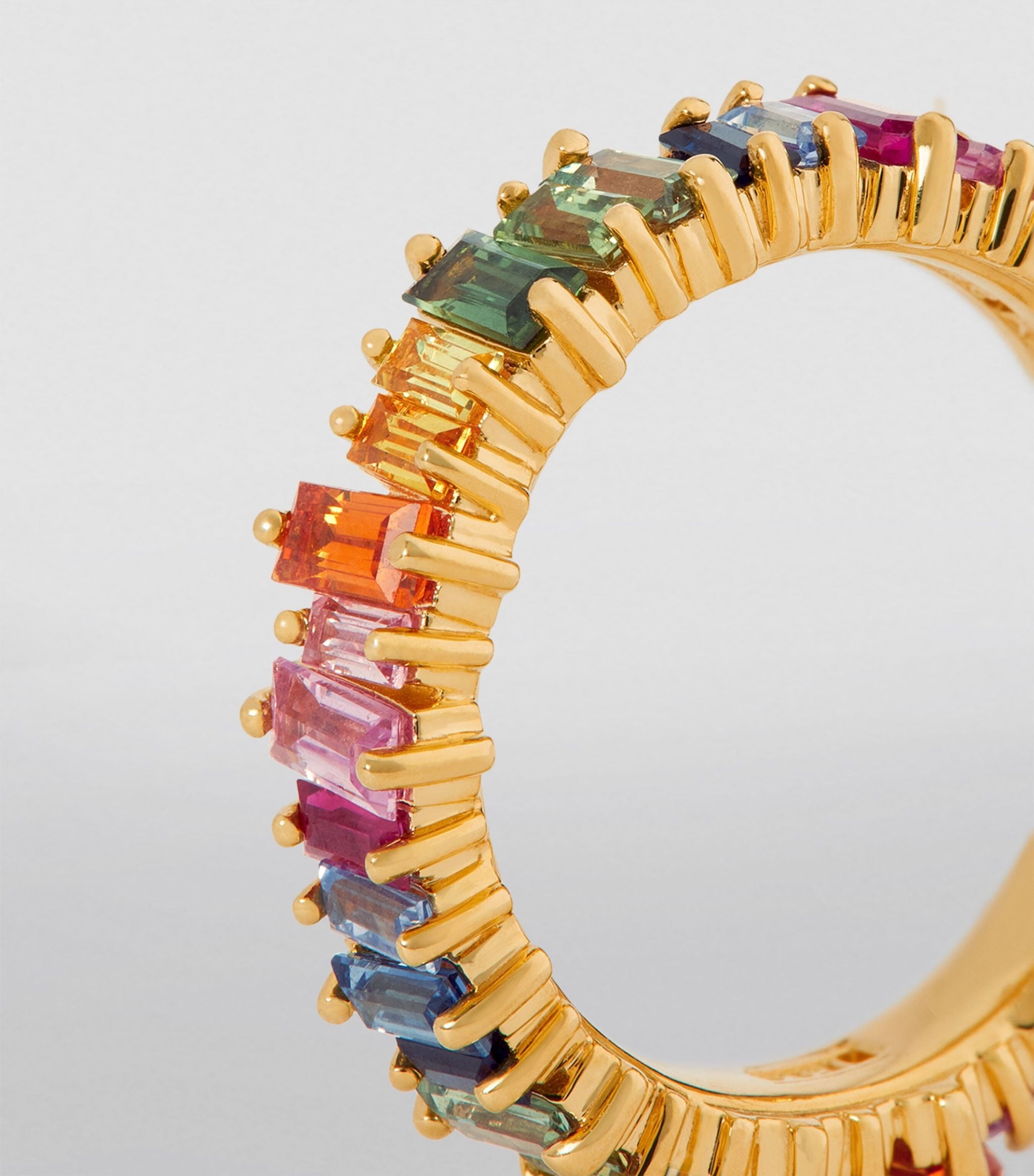 Yellow Gold and Rainbow Sapphire Fireworks Eternity Ring GOODS Harrods   