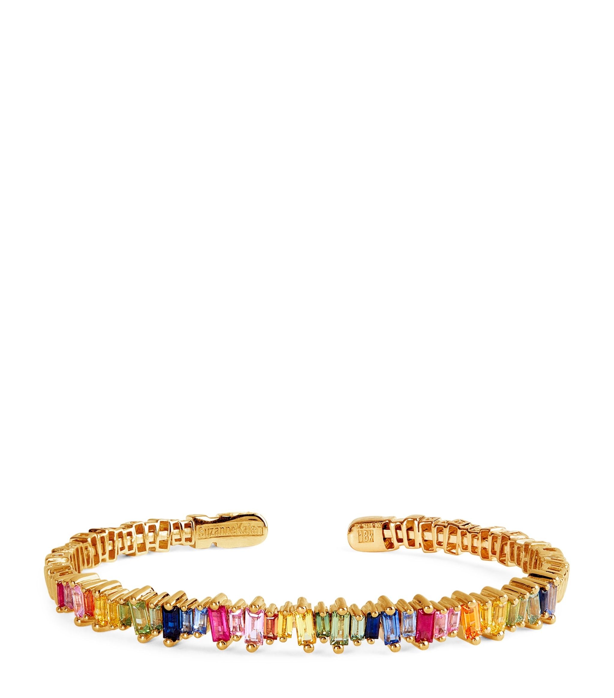 Yellow Gold and Rainbow Sapphire Reborn Bangle GOODS Harrods   