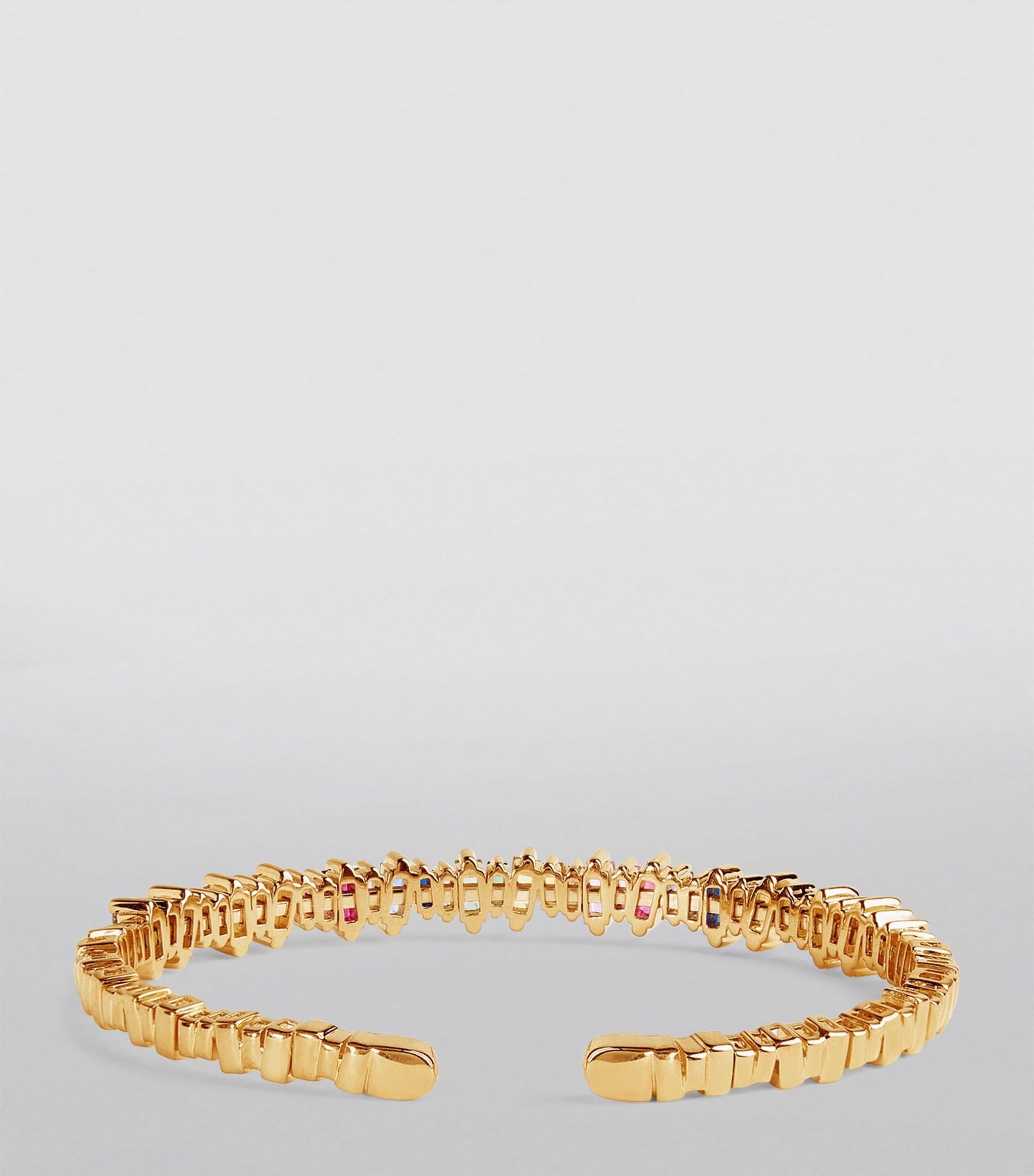 Yellow Gold and Rainbow Sapphire Reborn Bangle GOODS Harrods   