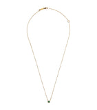 Yellow Gold, Diamond and Emerald Classic Round Pendant Necklace GOODS Harrods   