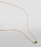 Yellow Gold, Diamond and Emerald Classic Round Pendant Necklace GOODS Harrods   