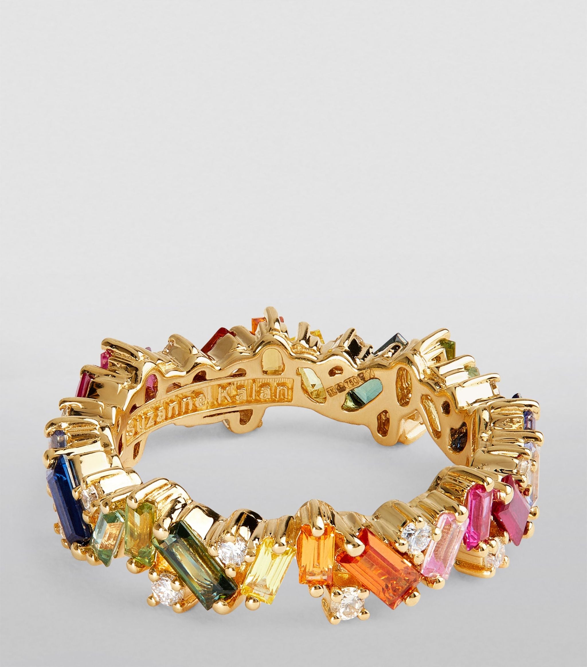 Yellow Gold, Diamond and Rainbow Sapphire Frenzy Ring GOODS Harrods   