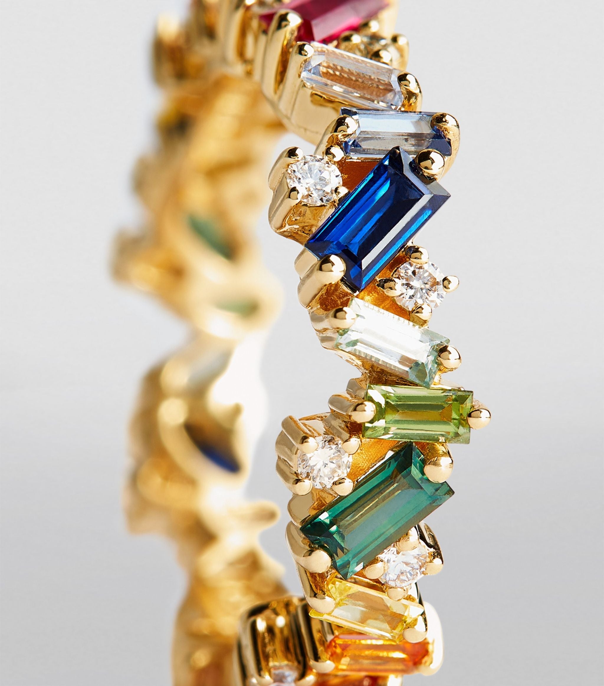 Yellow Gold, Diamond and Rainbow Sapphire Frenzy Ring GOODS Harrods   