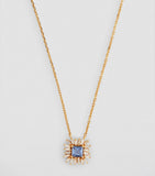 Yellow Gold, Diamond and Sapphire Flower Necklace GOODS Harrods   