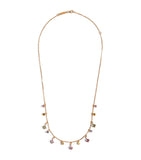 Yellow Gold, Diamond and Sapphire Pastel Dangle Necklace GOODS Harrods   