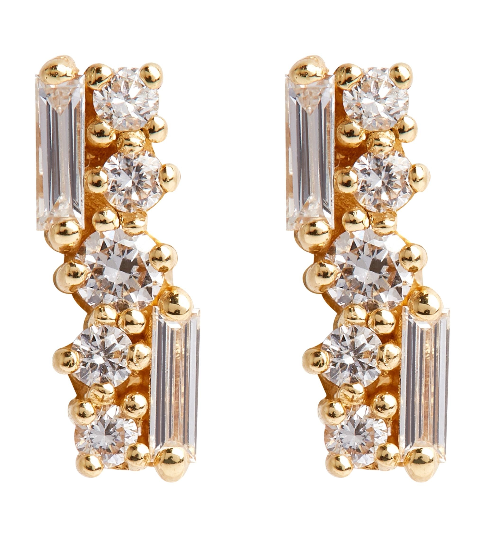 Yellow Gold Fireworks Post Earrings Miscellaneous Harrods   