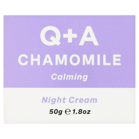Q+A Chamomile Calming Night Cream 50g face & body skincare Sainsburys   