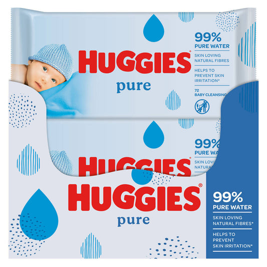 Huggies Pure Baby Wipes, 10 x 72 Wipes Nappies & Wipes Costco UK   