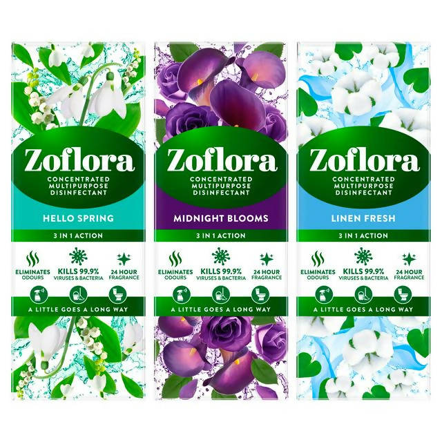 Zoflora Concentrated Disinfectant & Odour Neutraliser 120ml (Type Varies) essentials Sainsburys   