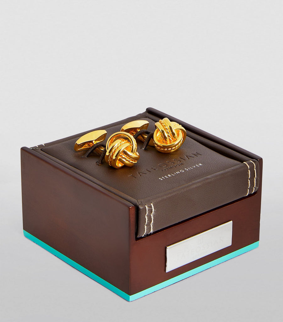 Gold-Plated Silver Knot Cufflinks