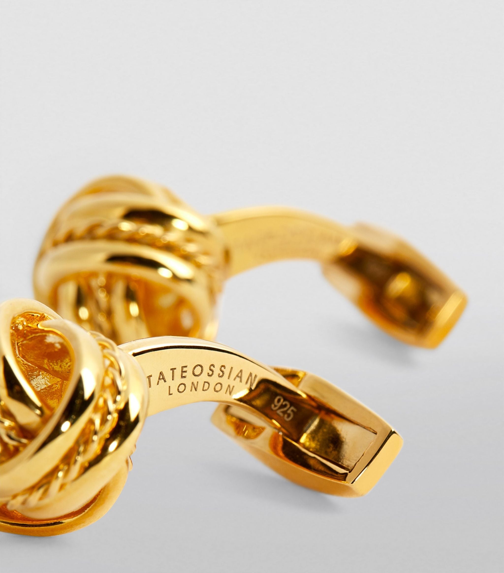 Gold-Plated Silver Knot Cufflinks GOODS Harrods   